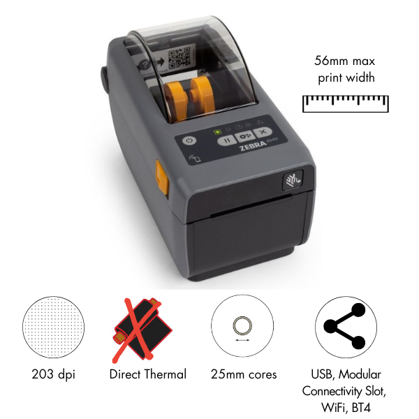 ZD4A022-D0EW02EZ Zebra ZD411 label printer from Smart Print and